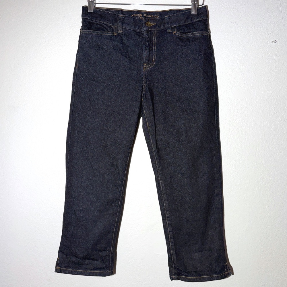 Lauren Ralph Lauren Jeans Co Premium Dark Wash Cropped Midcalf Jeans Size 2